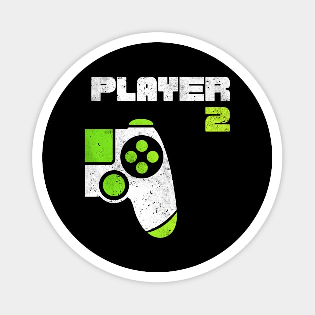 Player 1 Player 2 Gamer Partnerlook Magnet by Schwarzweiss